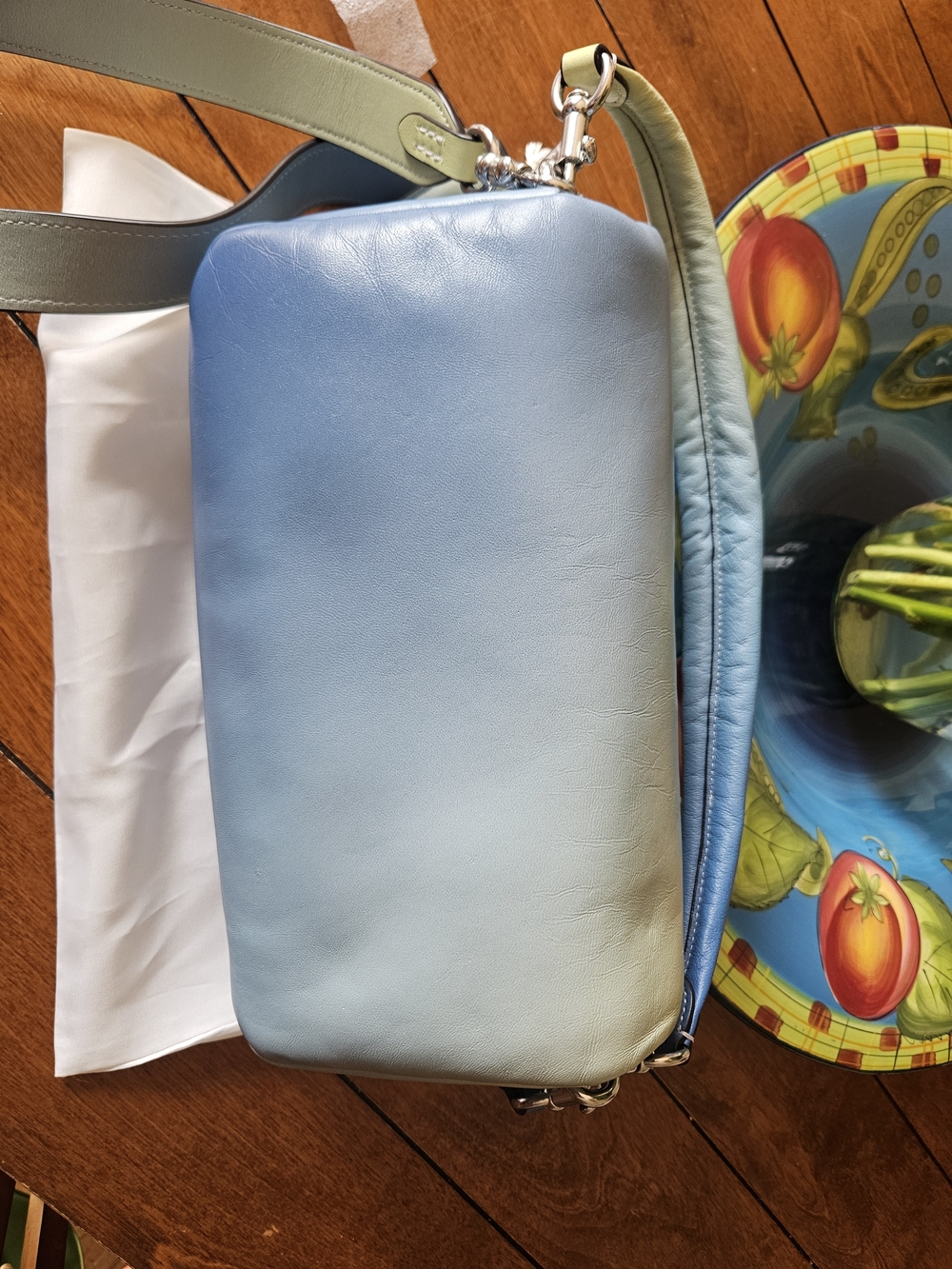 Coach Ombre Leather Tabby 26 Shoulder Bag in Blue-Green - Picture 3 of 8